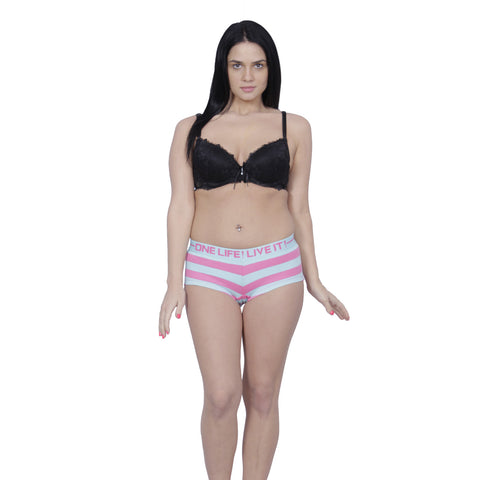 Snug Hipster Panty 1 Pc Pack Pink & White