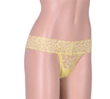 WOMEN SEXY THONGS YELLOW(Pack of 3)
