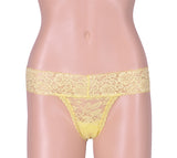 WOMEN SEXY THONGS YELLOW (Pack of 1)