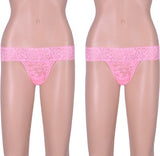 WOMEN SEXY THONGS PINK(Pack of 2)
